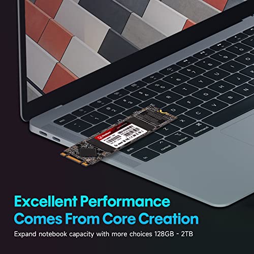 Image of KingSpec 128GB M.2 SATA 2280 SSD NOT for NVMe Slots, Upgrade for Laptop /Desktop, SATA III 6Gb /s, B+M Key, Up to 550MB /s