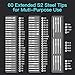 AM ARROWMAX Mini Electric Screwdriver, 5 Torque Modes Precision Electric Screwdriver, 60-in-1 Magnetic Bits 5/32''Hex, Max 3 N.m, Repair Tool Set for Phone Camera Laptop Watch (SES NANO)