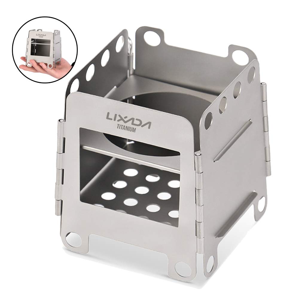 Buy Lixada Camping Stove, Titanium Folding Wood Burning Stove Alcohol