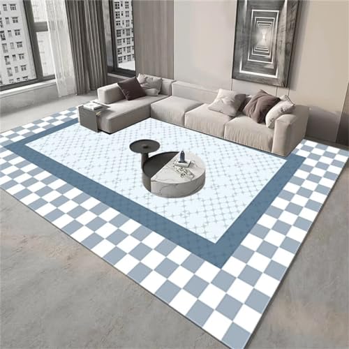 Tapis chambre adulte bleu lavable pour un sol toujours impeccable