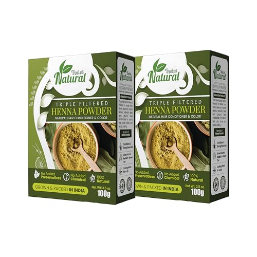 Image of Henna Leaf Powder 200g | 100% Pure & Natural Mehndi for Hair | Herbal Hair Colour & Conditioner | Chemical-Free Hair Dye | Strengthens Roots & Adds Shine (200g Pack of 2)