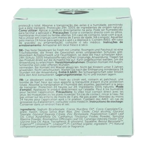 Desodorante natural | Sólido, crema, refill | Varios aromas | Piel sensible y piel normal (Sólido, Fresco) - imagen 3