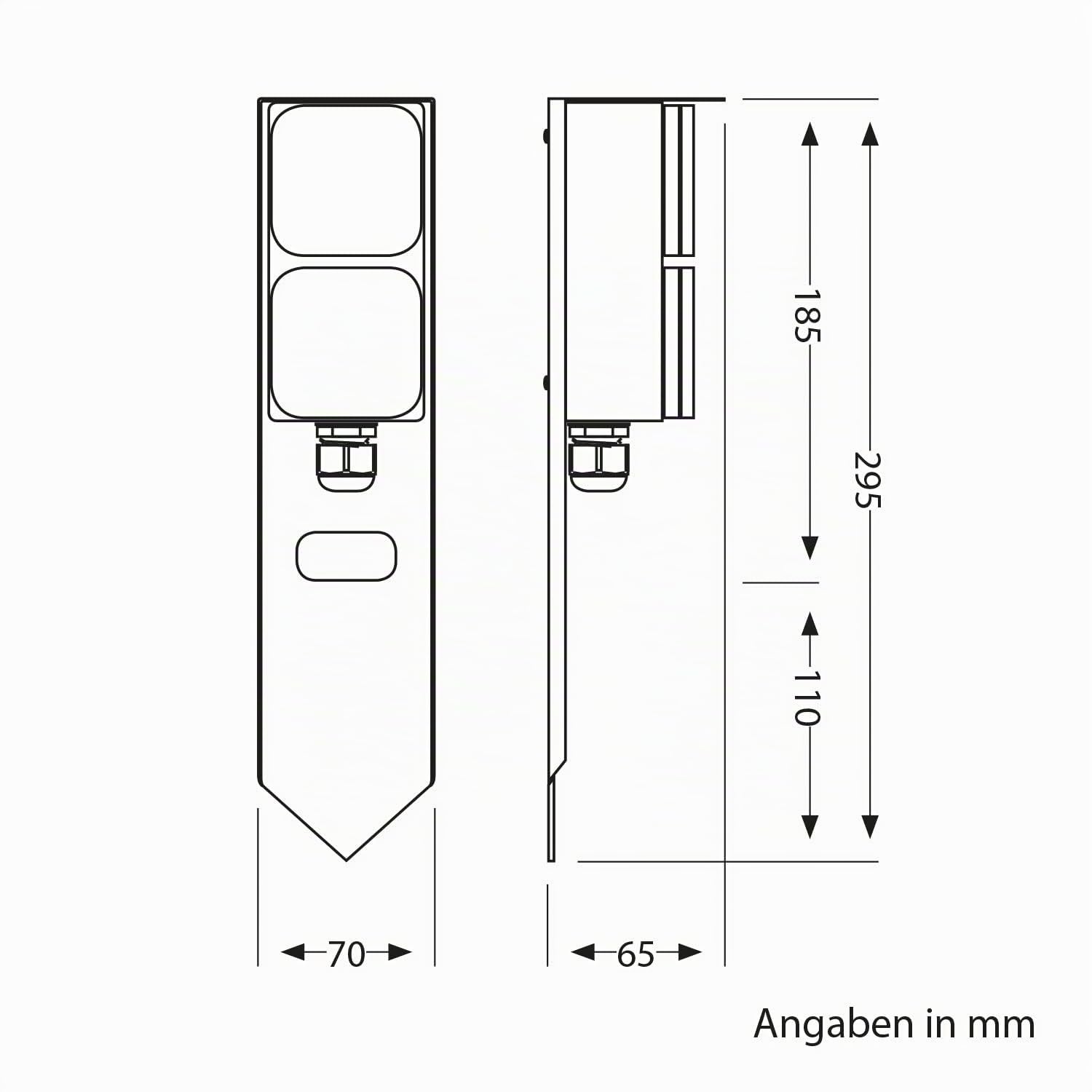 ledscom.de 3X Garten Steckdosen-Säule PIWI mit Erdspieß und 2m Kabel für außen, IP44, 2-Fach, anthrazit