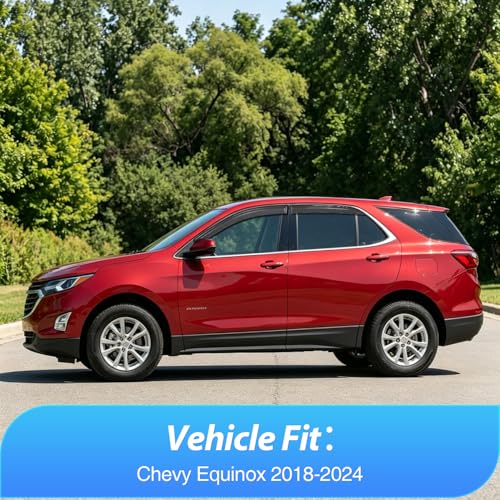 Image of Nilight Outside-Mount Rain Guards for Chevy Equinox 2018-2024, 4PCS