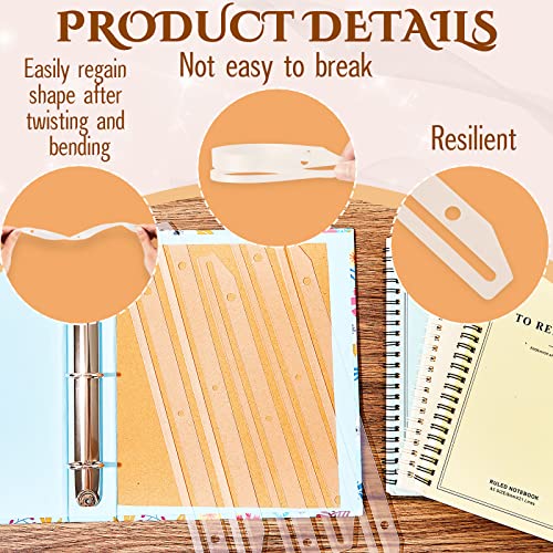 Fabbay FM-20230331-AA Magazine Holders For Binders 3 Hole Punched Plastic Magazine Organizer Binder Accessories 3 Ring Binder Insert Strips thumb #2