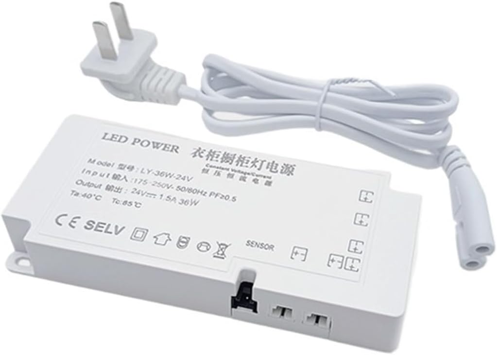 LED Cabinet Light with Switch Dedicated Power Supply 12V24V Interface Transformer(48W-24V)