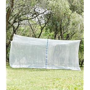 蚊帳　未使用　かや 蚊帳 かや 大型 吊り下げ式 チャック 紐付 虫/蚊除け 室内