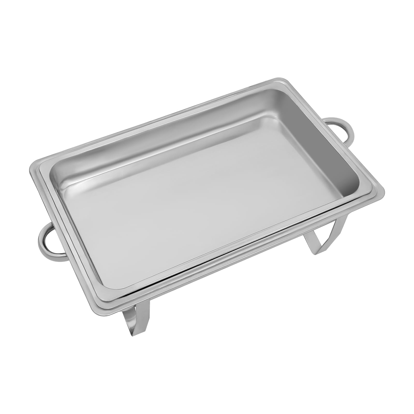 Chafing Dish Buffet Set da 9 l, set di contenitori per alimenti, contenitori termici, contenitori per chafing dishes, per catering, buffet e feste, 62 x 34 x 31 cm, argento