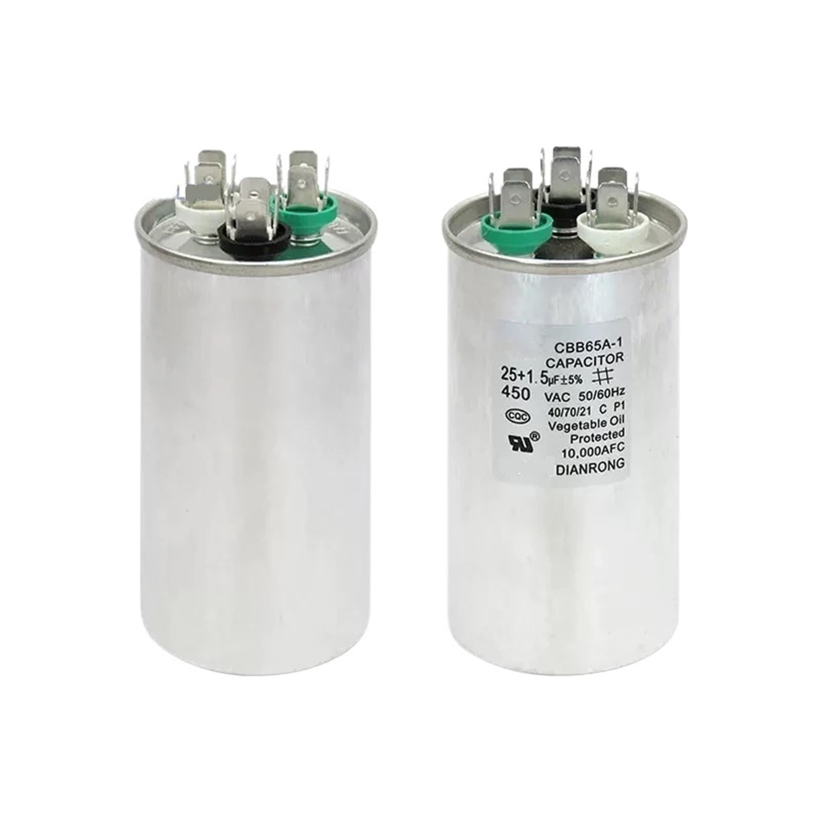 1 condensador de aire acondicionado CBB65A-1 LG1P 1,5P 25+1,5 UF 25+2 UF 30+3 UF 35+2,5 UF condensador de compresor de aire acondicionado(30UF 6UF)