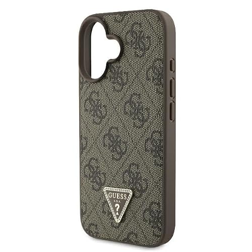 Coque pour iPhone 16 Guess Leather Metal Logo Metal Logo Strass Bandoulière GUHCP16SP4TDSCPW - vue 9