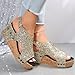 Hbeylia Wedge Sandals for Women Wide Width 2025 Dressy Summer Platform Sandals Open Toe Buckle Ankle Strap Beach Shoes Casual Walking Low Wedges Sandal Women's Platform & Wedge Sandals