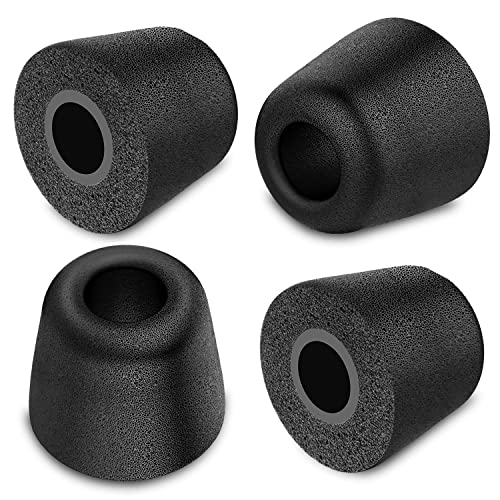 [6 Pairs] Earphone Tips New Bee 12Pcs Premium Replacement Earbud Tips Blocking Out Ambient Noise Memory Foam Earbuds Inner 4.9Mm For In-Ear Headphones With 5Mm-7Mm Tips (Black, S/M/L) #TOP1