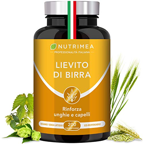 Lievito Di Birra ● 1200 Mg Di Lievito Di Birra Un Una Capsula Vegetale Per Capelli, Unghie E Benessere Della Pelle ● Formula Con Selenio E Citrato Di Zinco ● 200 Compresse Per Cura Di 2 Mesi