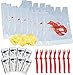 Lobster Bibs, Seafood Cracker Sheller Set, Hand Towels, and Lemon Juice Filter Nets (8 Each Item) - Complete Party Supplies Kit - Disposable Plastic Bib for Adults (Set of 8 Each)