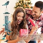 Askhald - Chimes de vent pour les oiseaux extérieurs avec 6 Chimes du vent Décoration de suspension pour jardin de patio Porch Yard Anniversaire Noël Thanksgiving pour maman grand-mère Nana