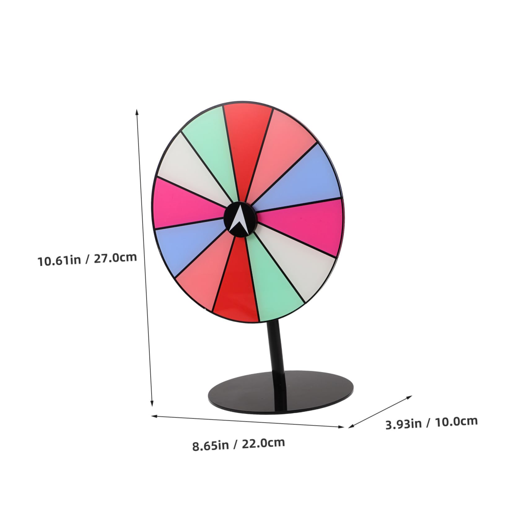Amosfun Acrylic Rainbow Prize Wheel Lightweight Tabletop Spinner for Parties Weddings Graduations and Carnivals Dry Erase Game Wheel for Interactive Fun and Entertainment