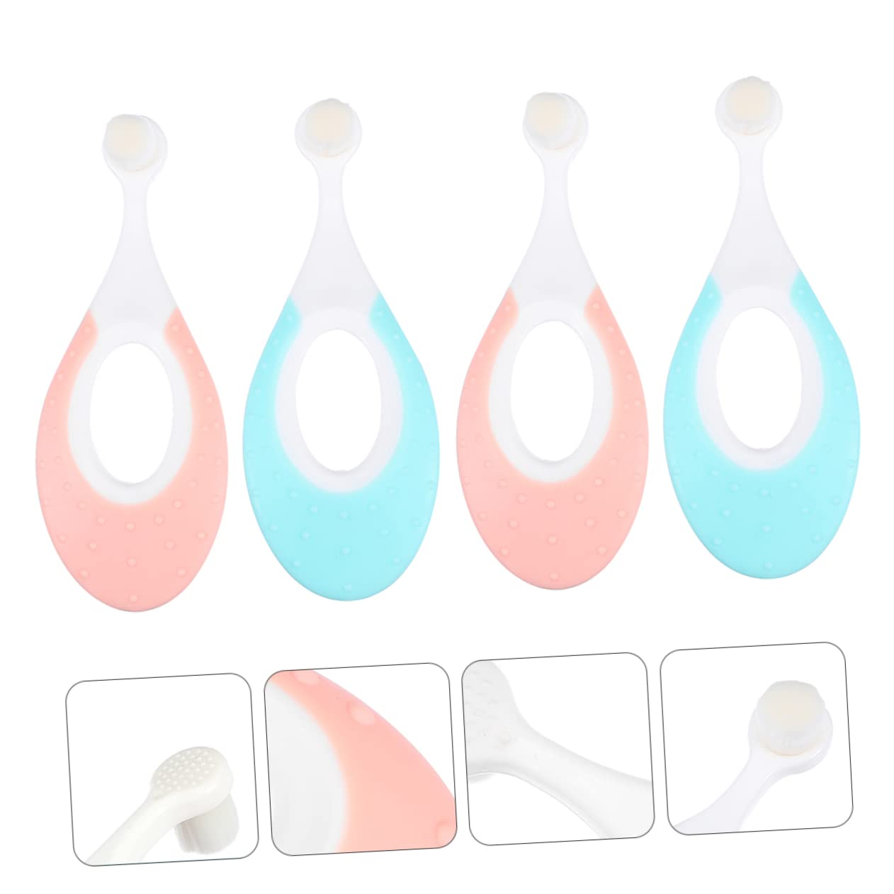 PartyKindom 12pezzi Spazzolino Per Setole Morbide e Design Ergonomico Igiene Orale Per Anello Massaggiante e Facile Da Trasportare e Usare