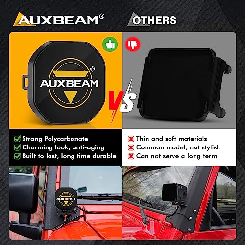 Image of Auxbeam XP-Ultra Series 3 Inch Black Protective Light Covers, Offroad LED Pods Lens Cap, On Road /Off Road, Snap-On Design, for 3 inch Specific Light Models, 2 Packs
