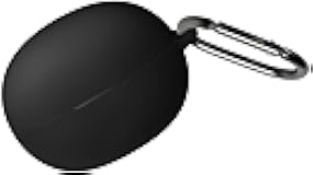 Geiomoo Silicone Case for Baseus Bass BC1, Soft Flexible Scratch Resistant Protective Cover with Carabiner (Black)