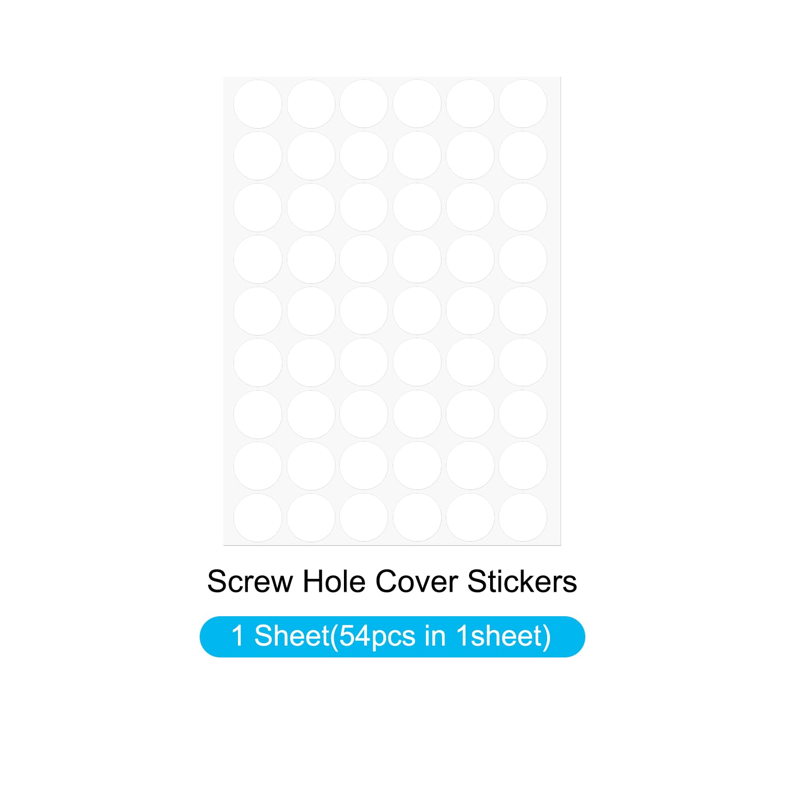 METALLIXITY Screw Hole Cover Stickers (21mm Dia) 540Pcs in 10 Sheet, PVC Shelf Peg Sealing Cap Waterproof - Image 4