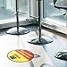 Battery Charging Area Signs Floor Decals Yellow Red Anti-Slip Round Shape Lifestyle Industrial Forklifts Stickers 17Inches Longer Side