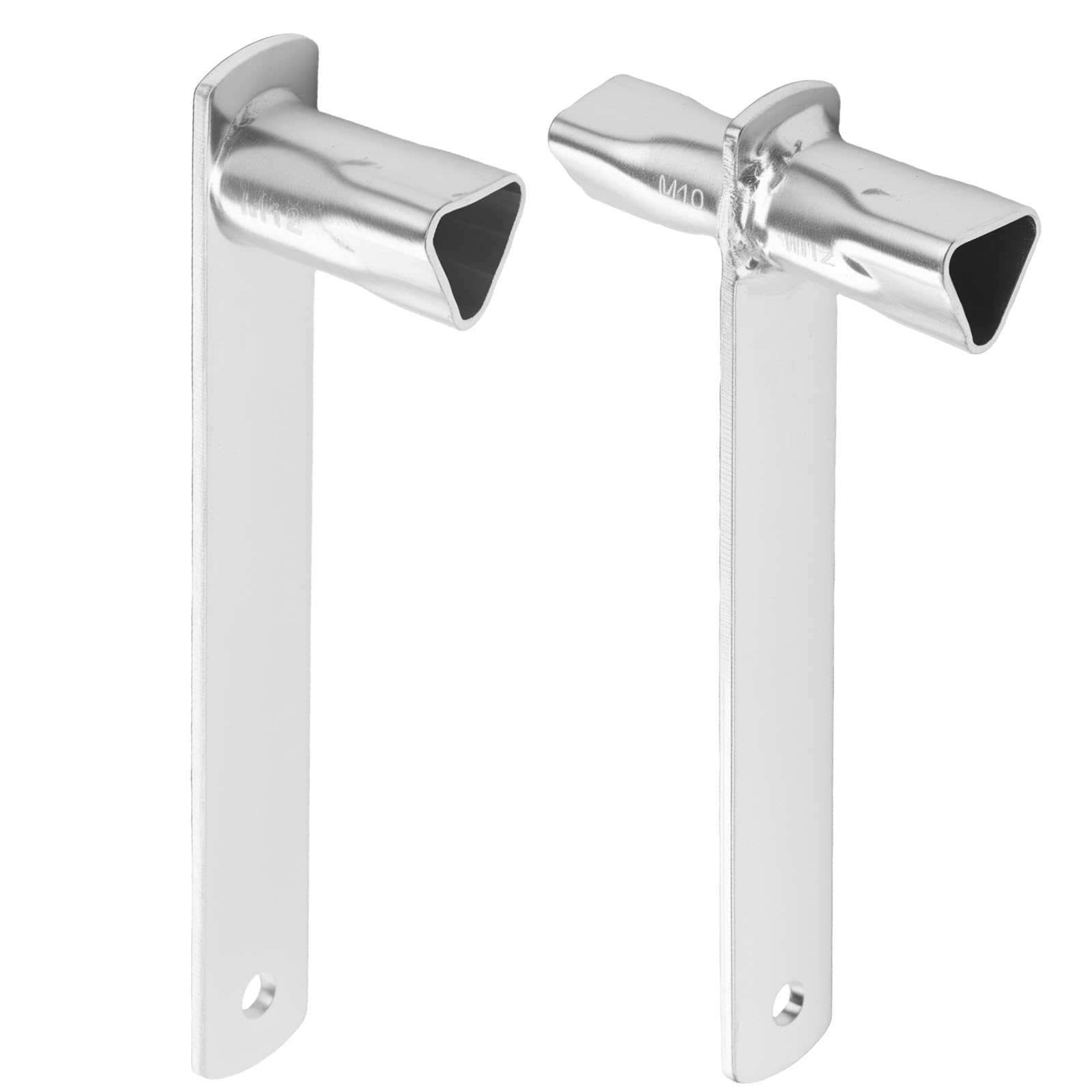 Lulobtg Silver 2Pcs Triangular Keys Steel Triangular Wrench Universal Bollard Key For All Bollard Barrier Posts Farmers Fire Engine And Emergency Vehicles