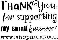 Vista 1 de Thank You for Supporting My Small Business, sello de firma personalizado, sello de nombre personalizado, sello de nombre comercial, hecho a mano por