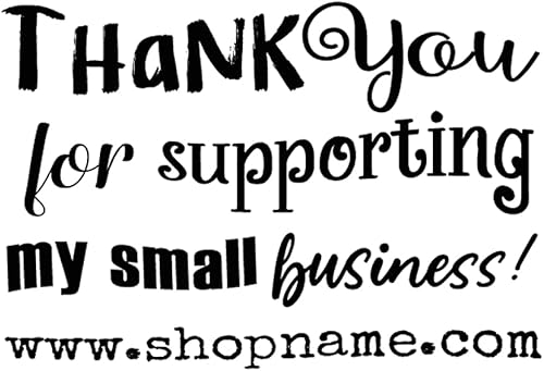Thank You for Supporting My Small Business, sello de firma personalizado, sello de nombre personalizado, sello de nombre comercial, hecho a mano por
