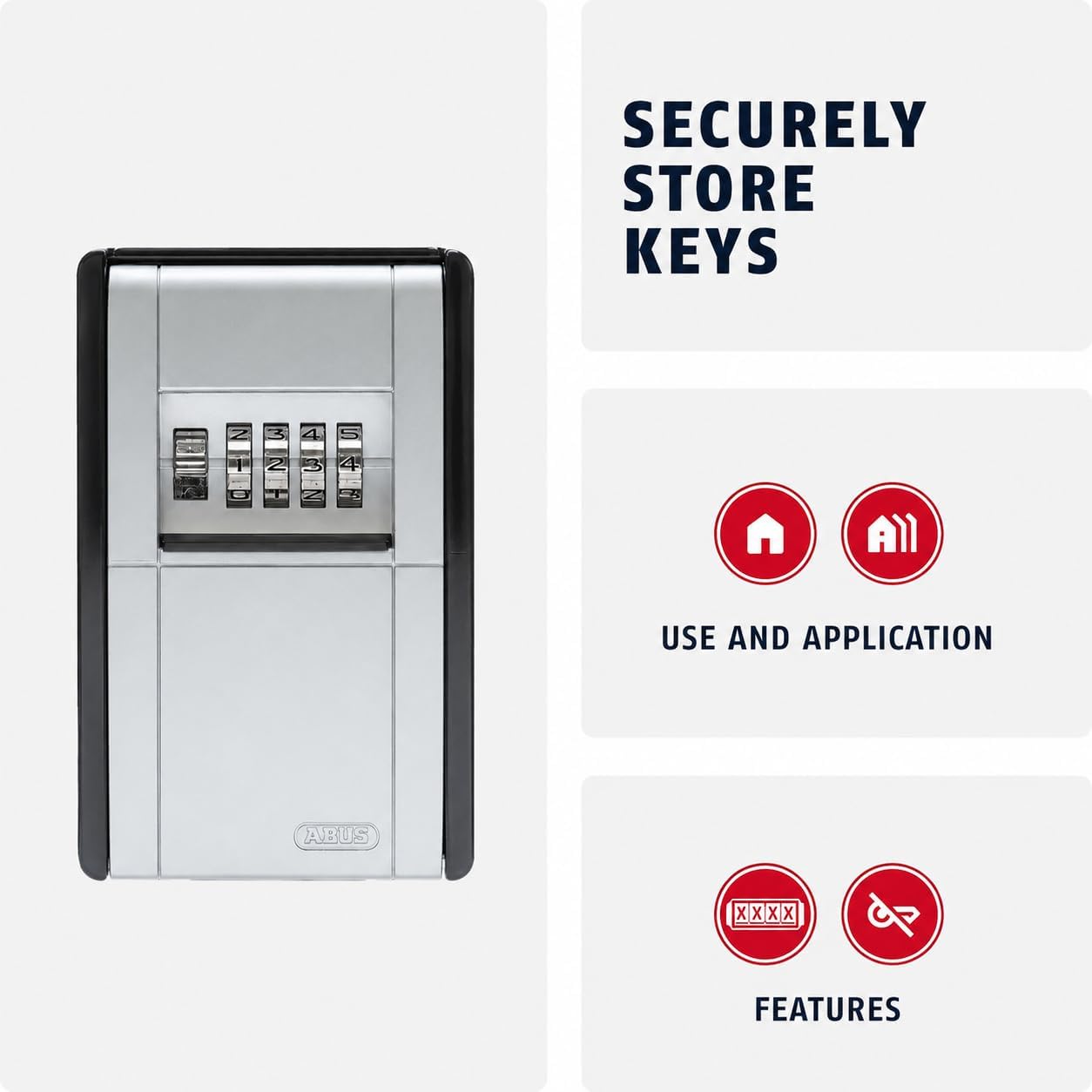 Amazon | 日本ロックサービス ABUS 箱固定型 4桁可変ダイヤル カードと