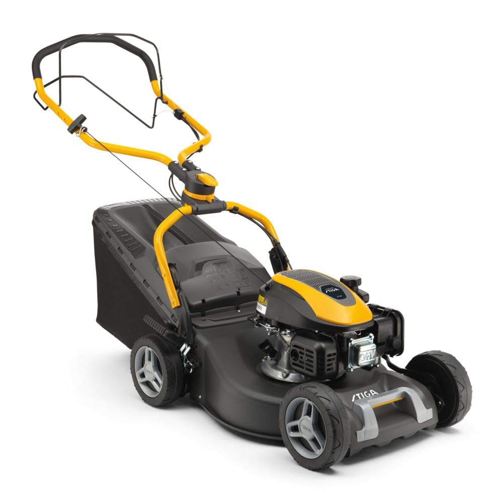 Stiga Tagliaerba a Scoppio Collector 548 S, Motore a Scoppio da 123 cc, 1900 W, Larghezza Taglio 46 cm, Sacco di Raccolta da 60 L, Grigio