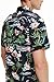 SSLR Mens Hawaiian Shirt Flamingos Casual Short Sleeve Button Down Shirts Aloha Shirt (X-Large, Black)