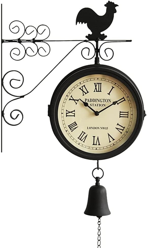 Retro DoubleSided Wall Clock, DoubleSided Wall Clock
