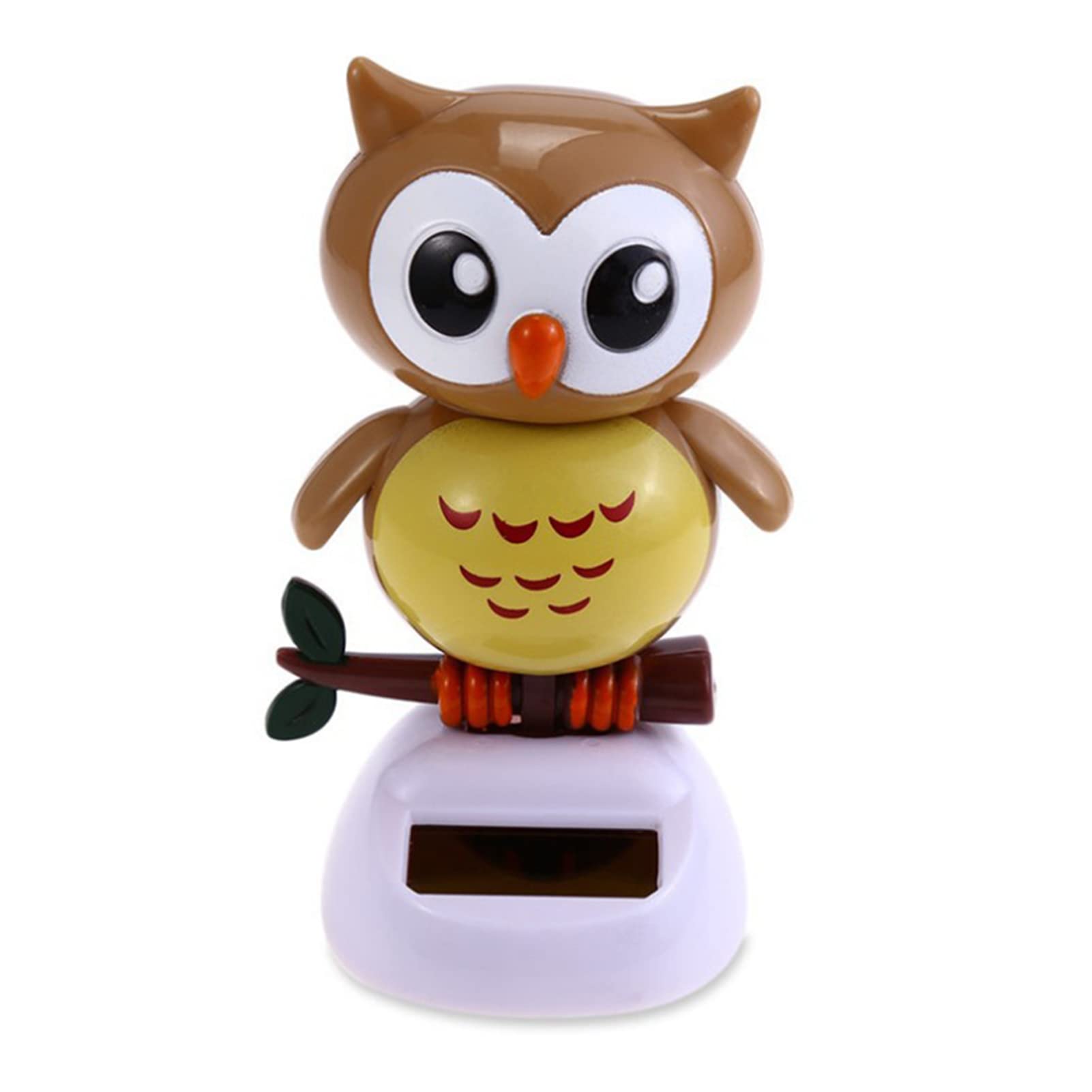 VALINK Solar Dancing Toy, Car Dashboard Decoration,Cartoon Animal Solar Car Decoration Ornaments,Used for Car Desk Decoration Beige Owl