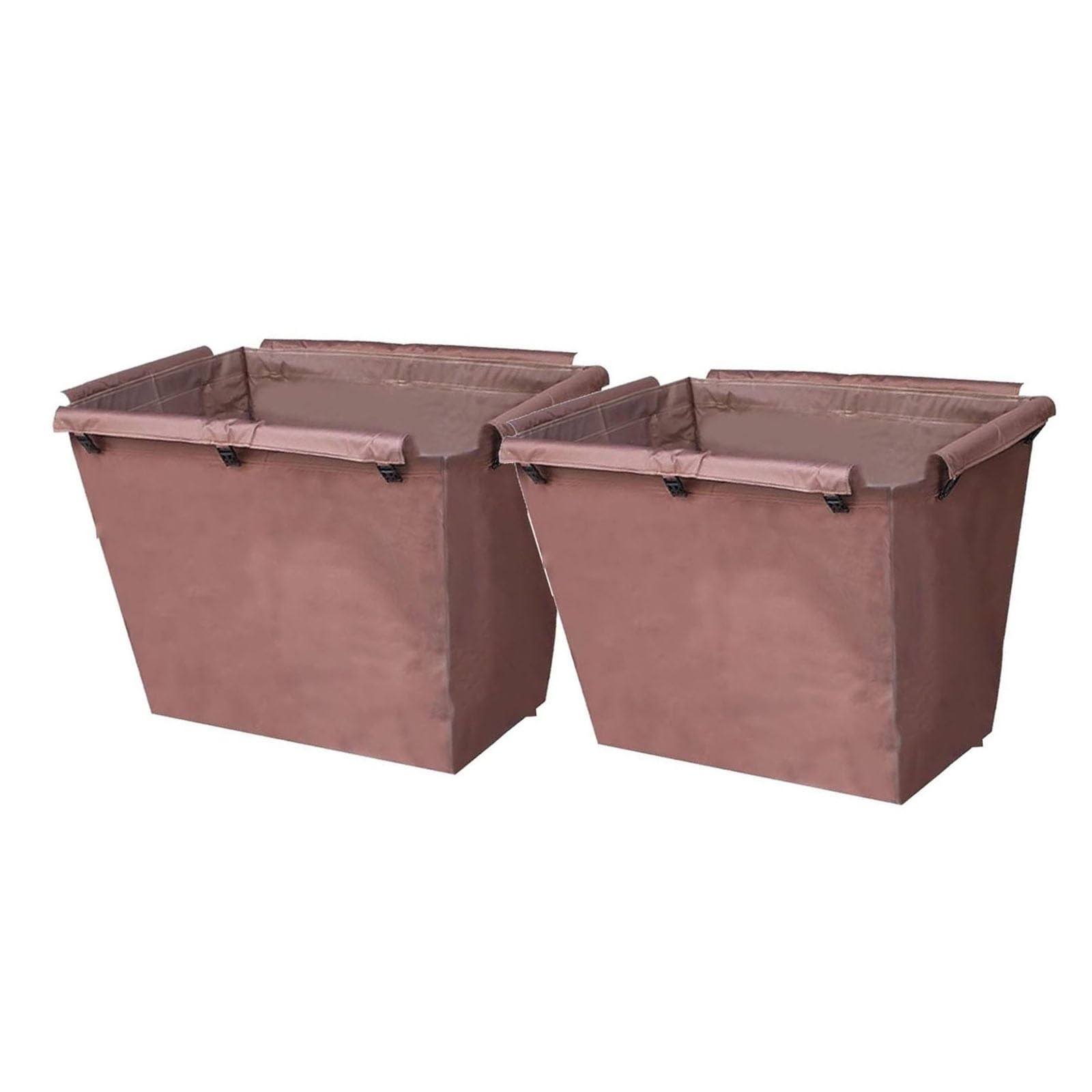 Lumouzhou Bruin Laundry Cart Liner Bags Multicolor 2 Pcs Oxford Cloth Removable Strap(Bruin)