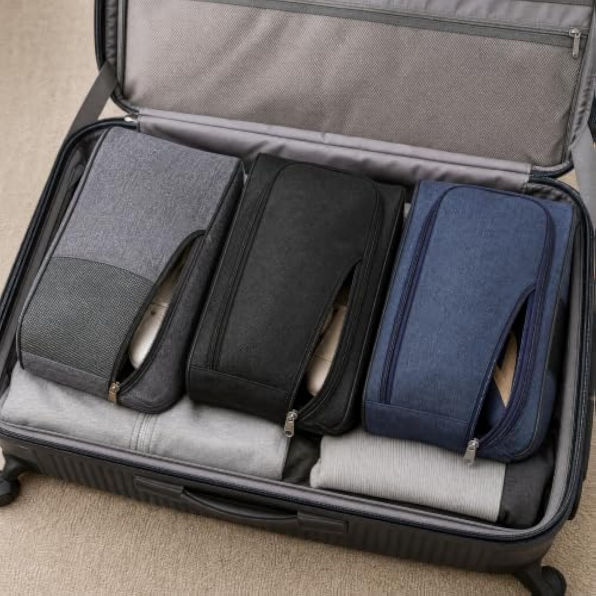 Portable Travel Shoe Bag with Breathable Mesh, Dustproof