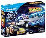 Legendärer Spielspaß für Zeitreisende: PLAYMOBIL Back to the Future DeLorean mit Fluxkompensator und Marty McFly, Dr. Emmett Brown, Einstein