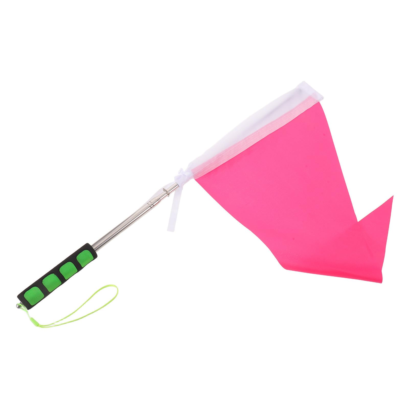 TOYANDONA Telescopic Tour Guide Flag Pole with High Visibility Pink Polyester Flag and Stainless Steel Material, Quick Installation and Weatherproof for School and Hikes, for Students