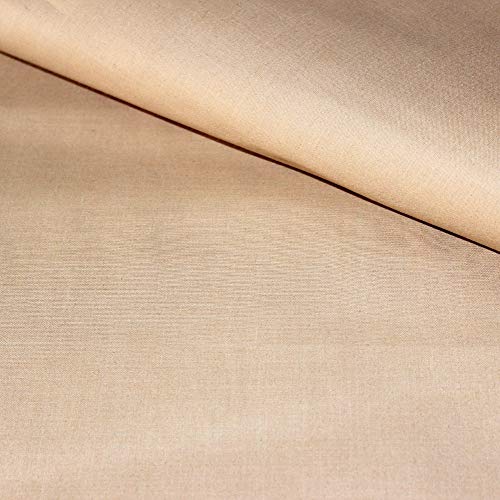 Pingianer Tela de algodón para niños, 100 % algodón, venta por metros, artesanía, costura (marrón claro, 100 x 160 cm)