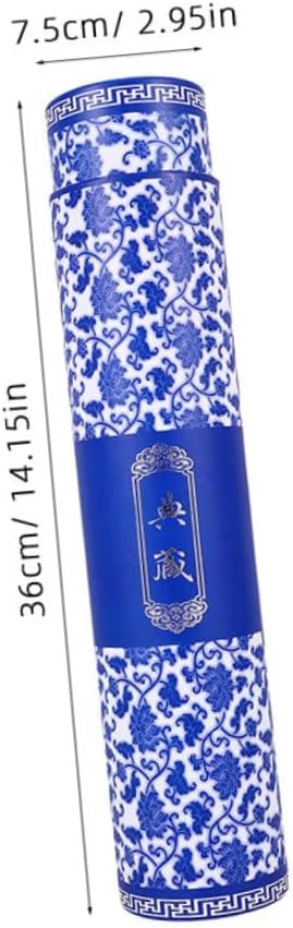 HOMSFOU 2pcs Adjustable Telescoping Poster Tube for Safe Document Storage and Transport and Porcelain Design for Artwork Drawings and Calligraphy Preservation