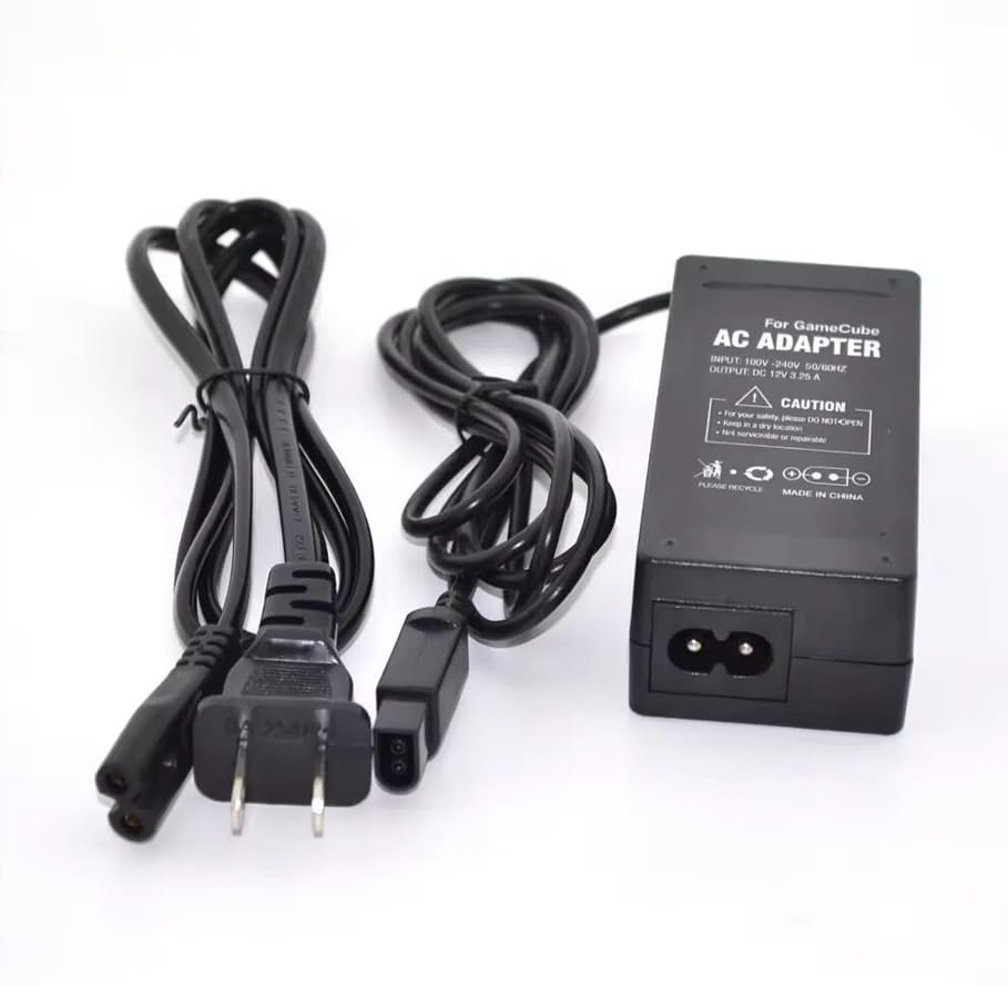 AC Power Adapter Replacement for Nintendo Gamecube Console, NGC Power Supply Charger Cord Compatible with Gamecube System