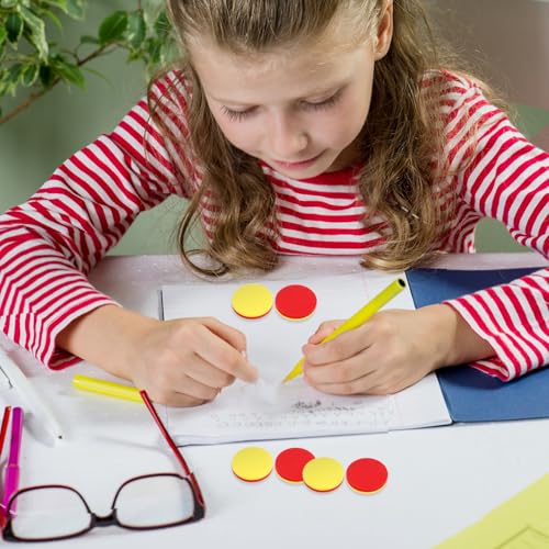 Contadores matemáticos redondos infantiles y fichas de EVA escolares para actividades 4
