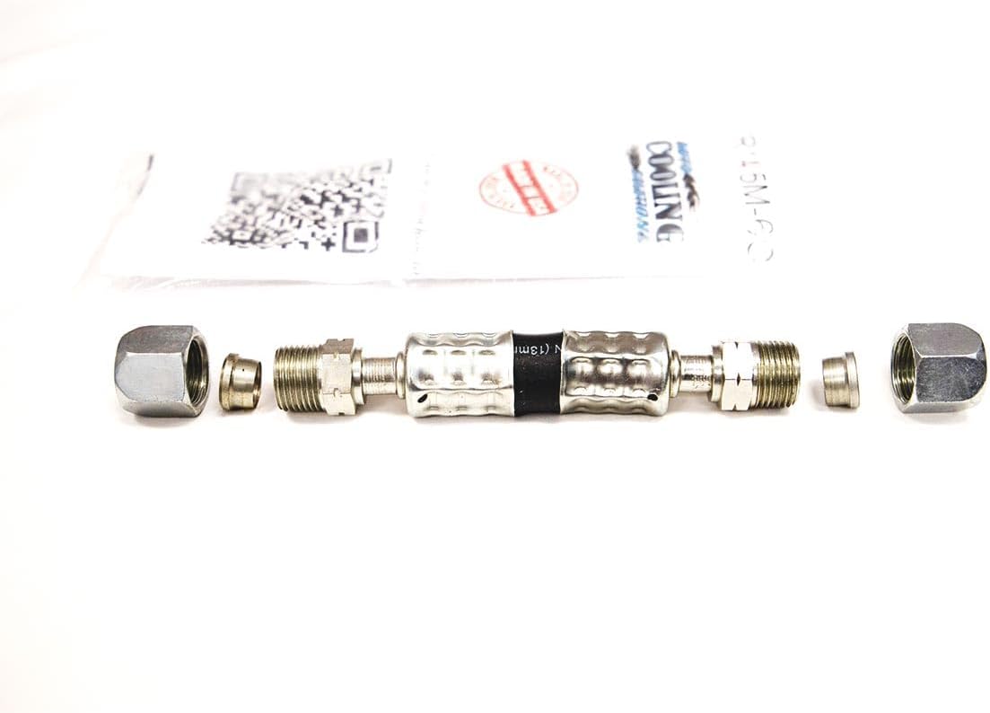 AC Line Repair Kits to repair 14.5mm O.D. AC tube, TR14.5M (6" Length) by Auto Cooling Solutions. Replace or Splice Steel or Aluminum AC lines. EZ Flex, The EZ Flexible AC Line Solution
