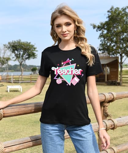 LHBNK Teacher Shirts Women ABCD Teacher Tshirt Teacher Life Shirt Tops Back to School Gifts Casual Summer Tops - Image 6