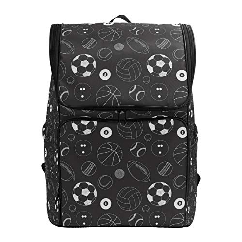 Preisvergleich Produktbild LISNIANY Rucksack,Muster Mit Satz Sportbällen,Computertasche,Schultasc... Kapazität