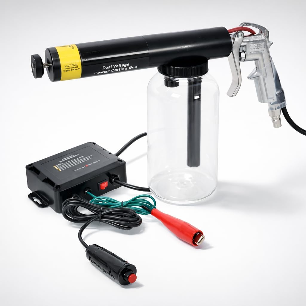 Powder Coating Kit, Powder Coating Gun System for Metal, Luxebough Dual Voltage 15KV/25KV, with Clear Bottle, 120V 60HZ, Professional 2026 Upgrade