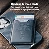 Mous MagSafe Compatible Wallet Card Holder Cell Phone Magnetic Wallet for iPhone 17, iPhone 16, iPhone 15, iPhone 14, iPhone 13 and iPhone 12 Models MagSafe Compatible Accessory - Black Leather