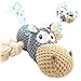 Sqinor Jouet Chien Couineur Interactif, Solide Peluche pour Gros Petite Chien, Farci Doudou pour Chien (Hippopotame)
