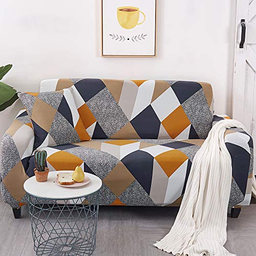 DMAXUN Funda de sofá Moda Patrón Impreso Funda elástica para sofá Antideslizante Resistente a Las Arrugas Protector de Muebles niversal-Fit con Funda de sofá con Correa elástica Cover