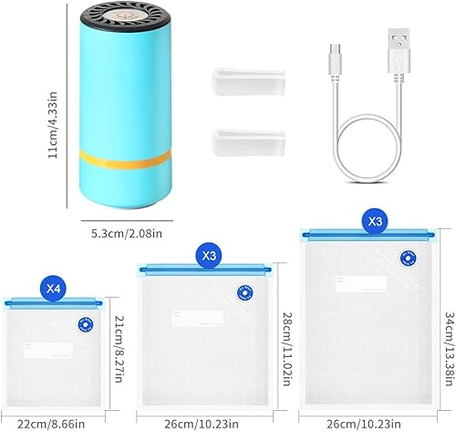 Miniatura 3 de Bolsas reutilizables para Sous Vide, 20 unidades de 3 tamaños (10 unidades de 8.5 x 8 pulgadas, 5 piezas de 11 x 10 pulgadas y 5 piezas de 13.5 x 10