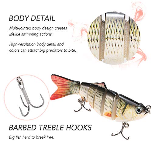 Iscas de pesca, Andoer Conjunto de 5 unidades de iscas de pesca 10 cm 20g isca dura Isca dura Armadu